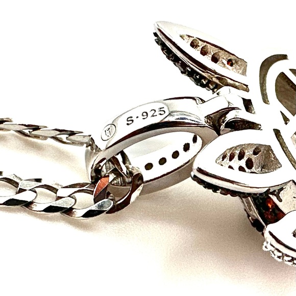 Iced Out 925 Solid Sterling Silver 3D PowerPuff Girls Necklace - Picture 6 of 11